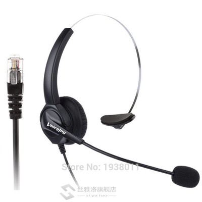 Comfortable Landline Wired Telephone Headset RJ9 Connector R