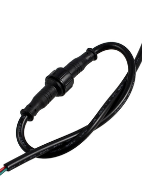 10x LED Light Strips Male Female 3 Pin Connector Cable Black