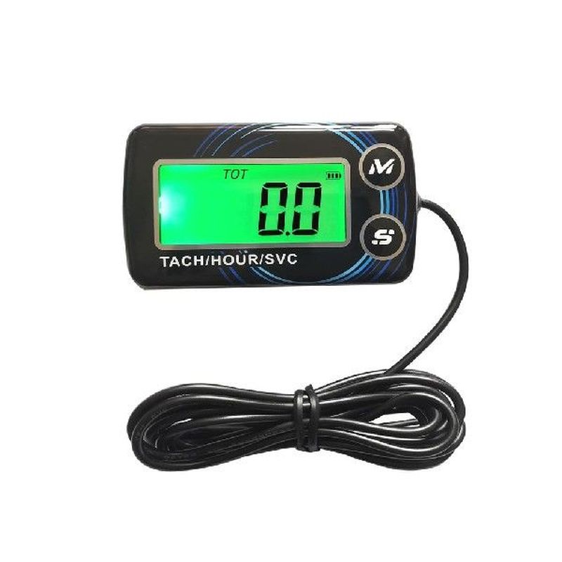 Digital Engine Tach Hour Meter Portable LCD Tachometer