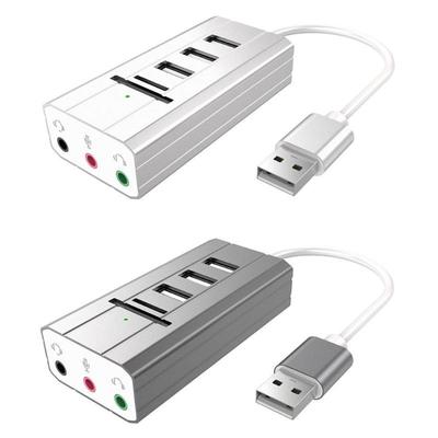 USB 2.0 Hub to 3 Port USB 2.0 Hub + Headphone + Mic Ports Mu