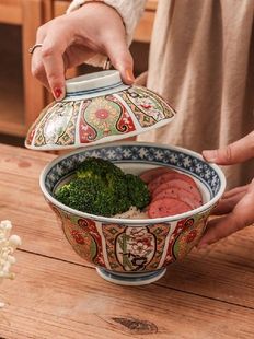 Japanese 6-inch Ceramic Rice Ramen Bowl Instant Noodle Bowl
