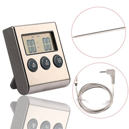 LCD Display Cooking Food Meat For Smoker Oven Thermometer BB
