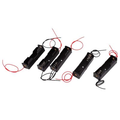 5Pcs 1 x 1.5V AA Cable Battery Holder Case Storage Box Black