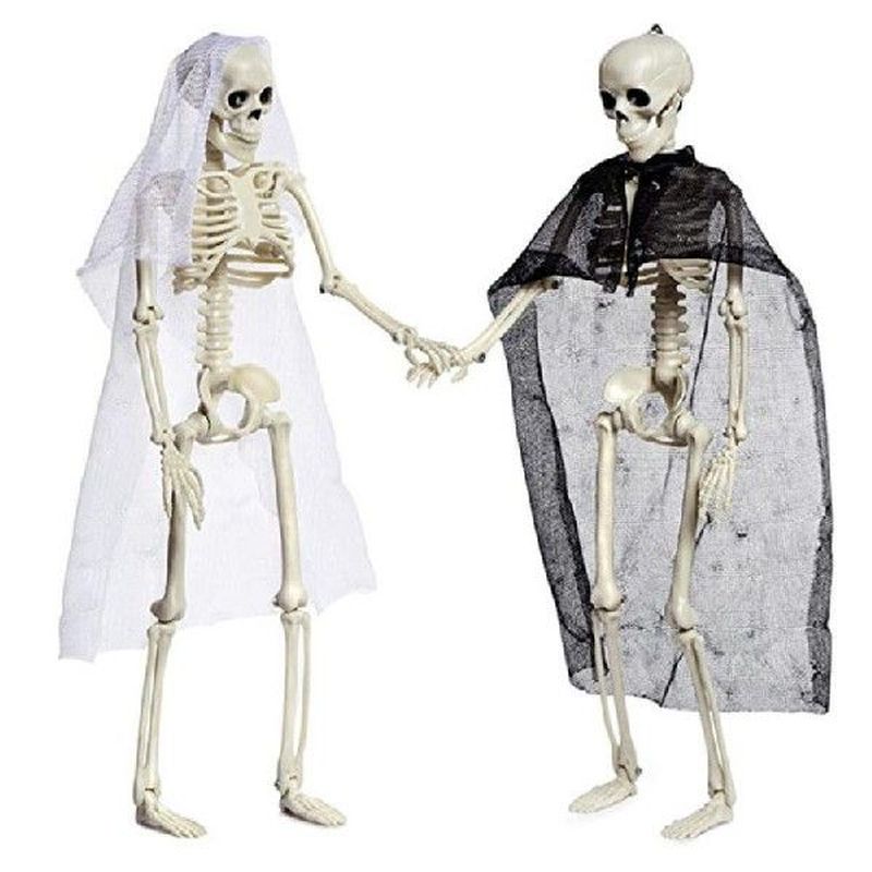 plastic halloween horror skeleton decoration movable