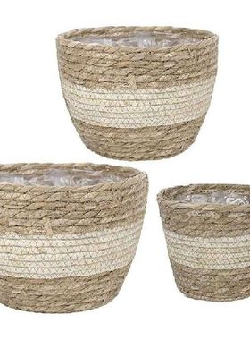 Pcs Woven Flower Pot Cover Equipped With Internal Plastic