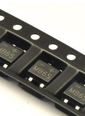 1000pcs MB6S SOP4 Single Phases Diode Rectifier Bridge 0.5A