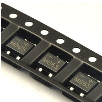 1000pcs MB6S SOP4 Single Phases Diode Rectifier Bridge 0.5A