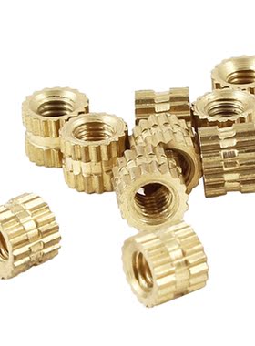 M5 x 5mm Pitch Brass Knurled Threaded Round Insert Embedded