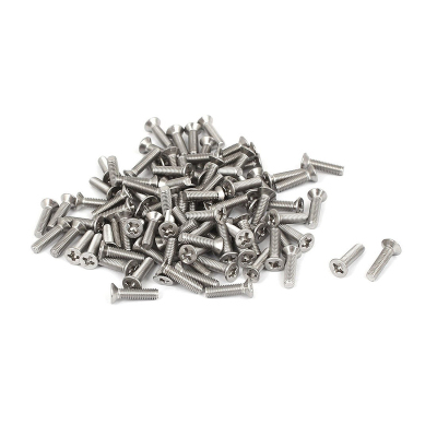 M3x12mm 304 Phillips Flat Countersunk Head Screws 100pcs