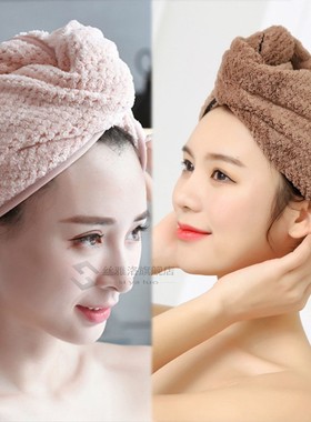 Super Absorbent Hair Drying Towel Turban Bathing Cap Bathrob