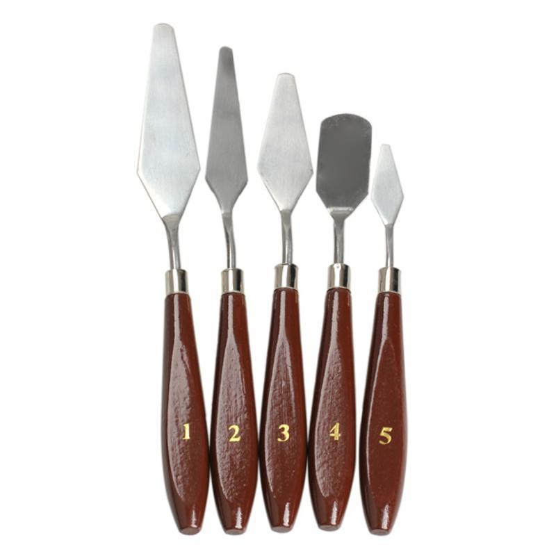 Mixed 5Pcs Palette Scraper Set Spatula Knives For Artist Oil