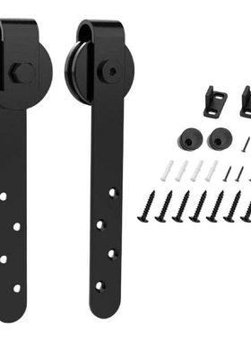 Sliding Barn Door Hardware Kit black Indoor for Backdoor