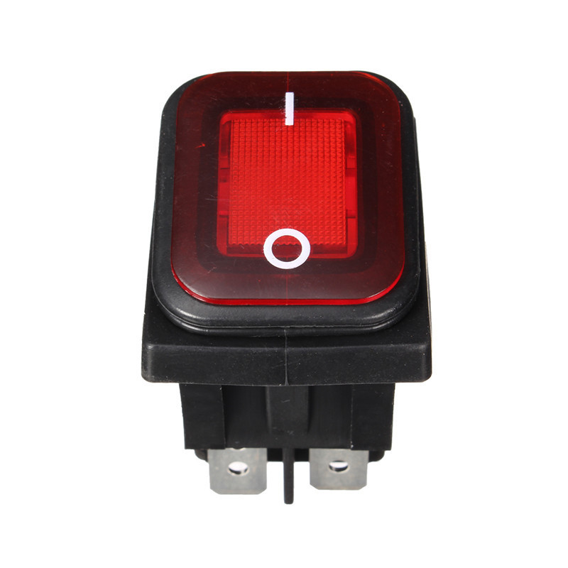 Rocker Switch 4PIN ON/OFF Rocker Switches 16A/250V Red Ignit