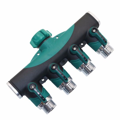 3/4 inch 4 Way hose splitters Thread Connector For