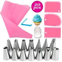 20PCS/Set Silicone Pastry Bag Tips Kitchen DIY Icing Piping