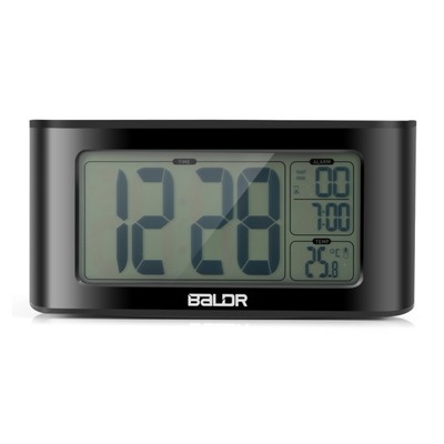 LCD Display Temperature Time Display Bedroom Table Thermomet