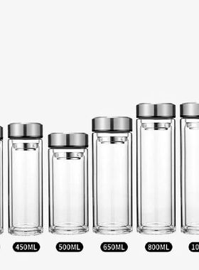 Double-layer Transparent Glass Male Portable Cover Filter