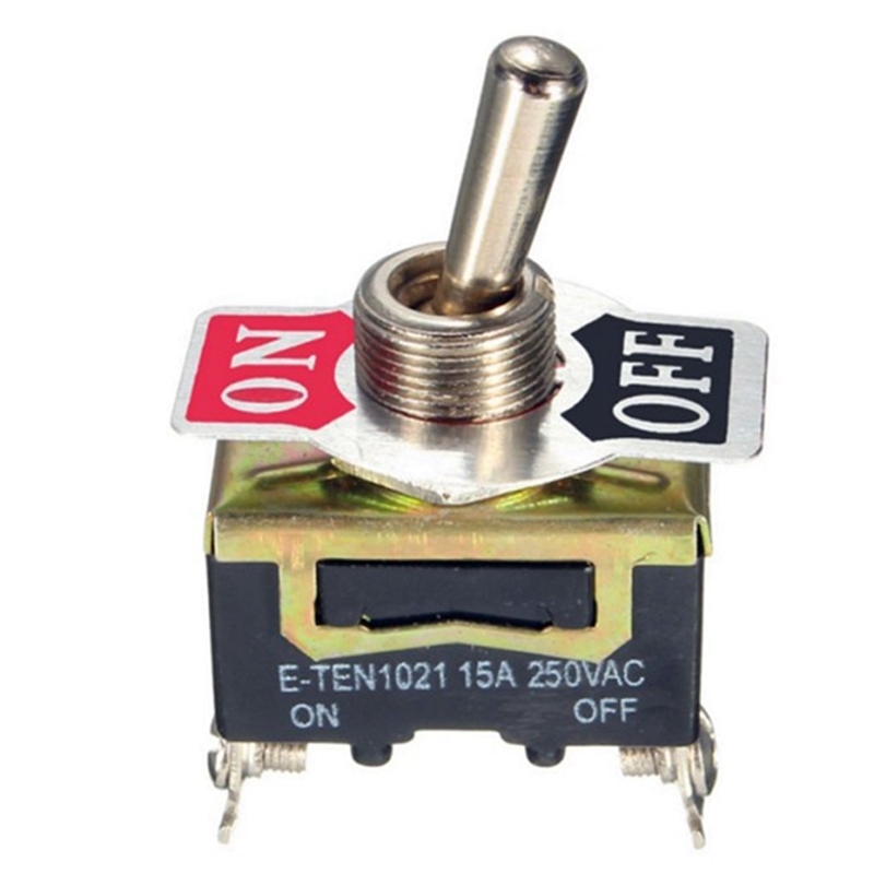 10pcs E-TEN1021 SPST 2Pin Car Boat 15A 250V ON/OFF Rocker Sw