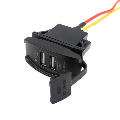 12V 24V Car Boat Accessory LED USB Charger - Outlet white