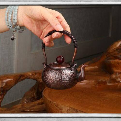 300/500 ML Handmade Small Copper Pot Vintage Red Copper