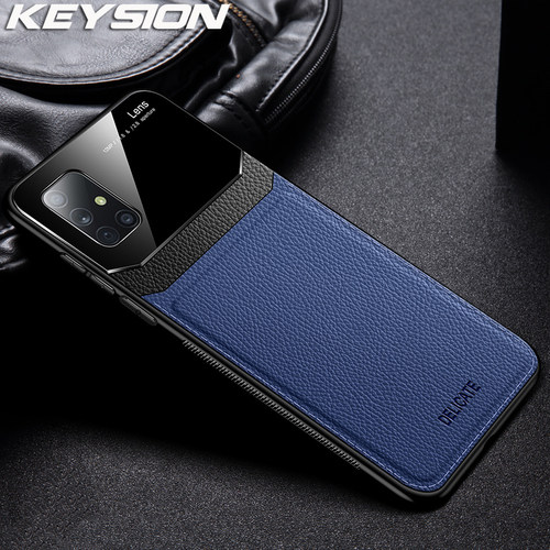 *KEYSION Shockproof Case for Samsung Galaxy A71 A51 Leather