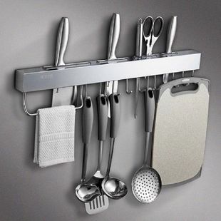 Punch-free Knife Holder Kitchen Pendant Removable Hook 304