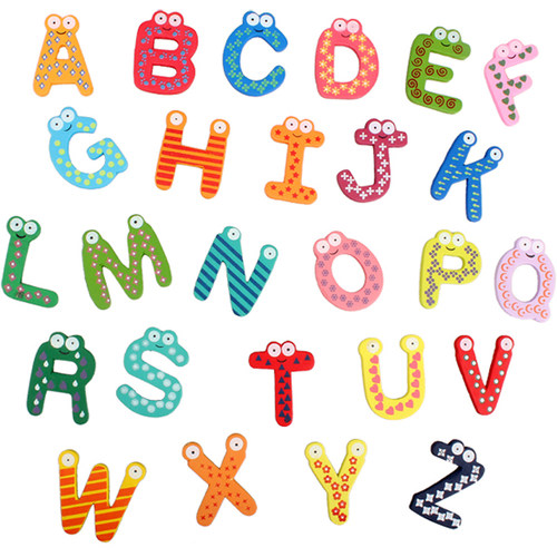 Hot 26 Pcs/lot  Cute Teaching Alphabets Magnetic Letters Fri