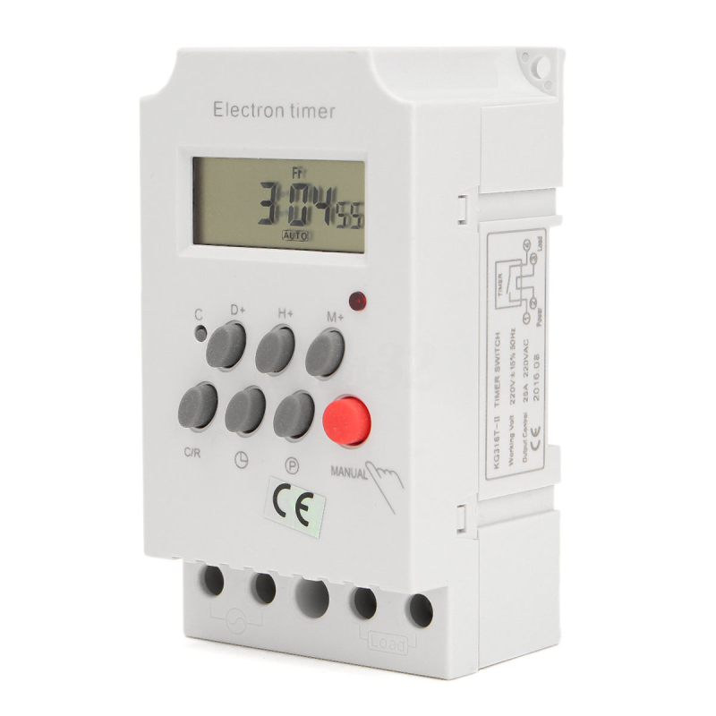AC 220V 25A KG316T-II Din Rail Programmable Timer Lcd Displa