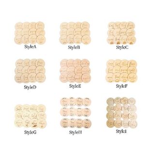 Wooden Baby Milestone Card Newborn Photoshoot Props Double