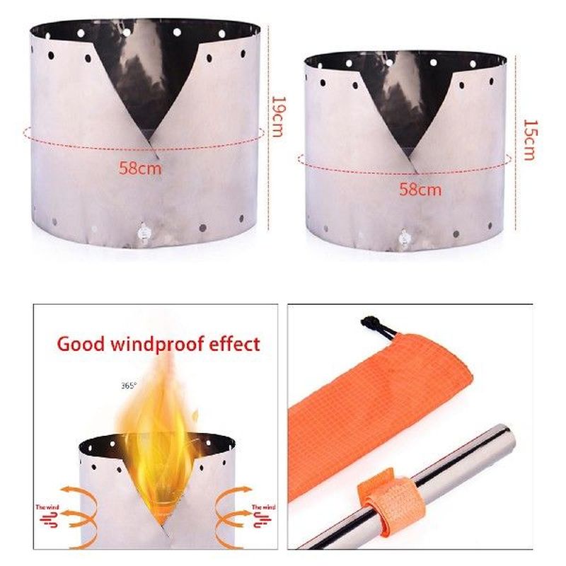Wind Deflector Ultralight Titanium Windscreen Shield Stove