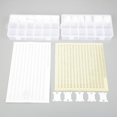 1Pc 18Grids Embroidery Floss Bobbins Organizer Box 100pcs