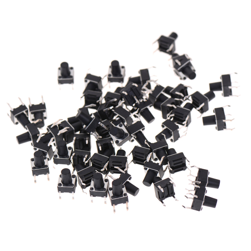 50pcs 6x6x8MM 4PIN Tactile Tact Push Button Micro Switch Dir