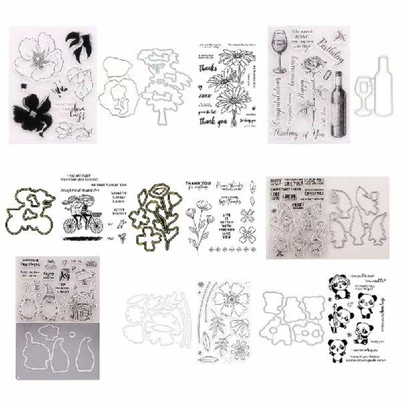 unique transparent seal stamps silicone cutting dies diy