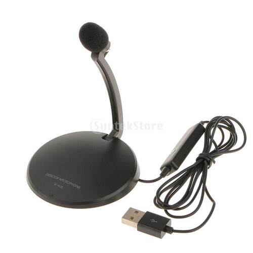 USB 2.0 Desktop Condenser Microphone Mic with Mount Stand Ti