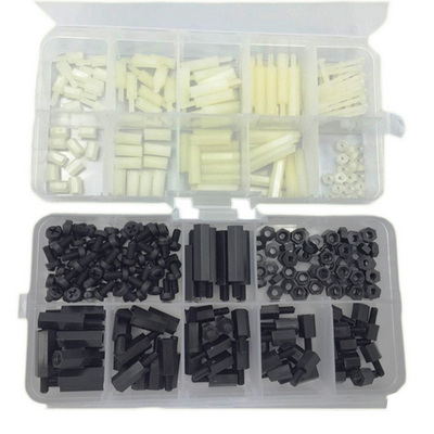 300pcs Nylon Hex M3 Male Female Spacers Screw Nuts Standoff