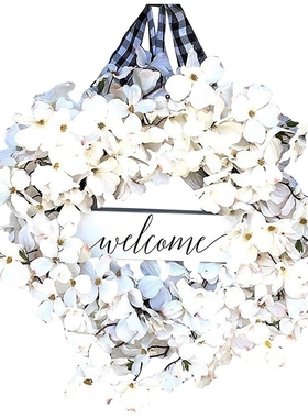 Hot Wreaths for Front Door,Dogwood Spring Wreaths with