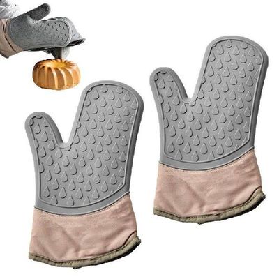 Oven Gloves 2 Pcs Water-drop Anti-slip Baking Gloves Soft