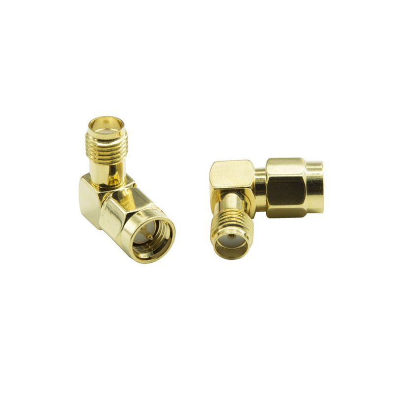 5Pcs SMA Male Plug To SMA Female Jack Right Angle Gold Plati