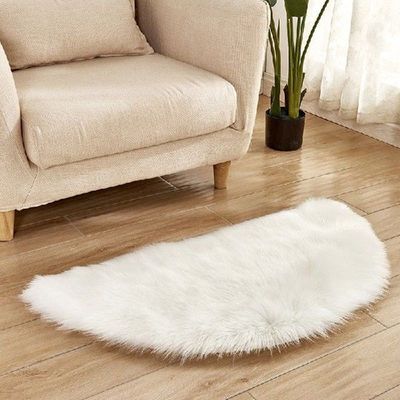 Home Carpet Bedroom Area Cushion Semicircle Plush Sitting