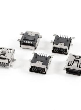 10x 5 pcs Mini USB Type B Female Port 5Pin 180 Degree SMD SM