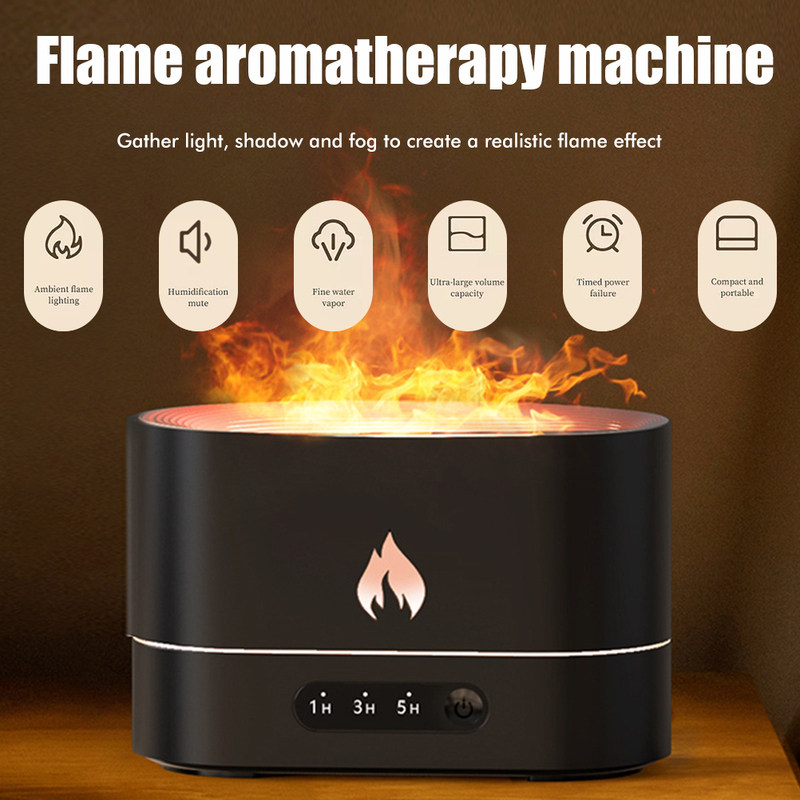 flame humidifier essential oil diffuser cool mist humidifier