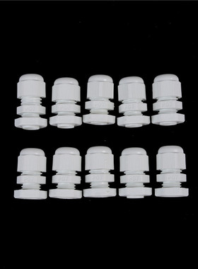 10PCS PG7 Cable Gland ConnectorNylonfor 3-6.5mm Cable White