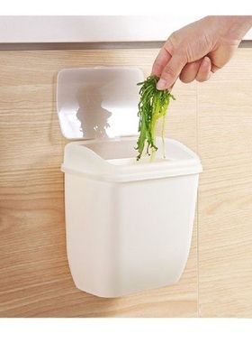 MagiDeal Wall Mounted Wastebasket Trash Can for Bathroom,