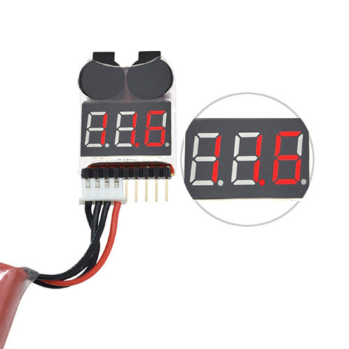 1-8S Lipo/Li-ion/Fe RC Boat Battery 2 In 1 Tester LED Low Vo