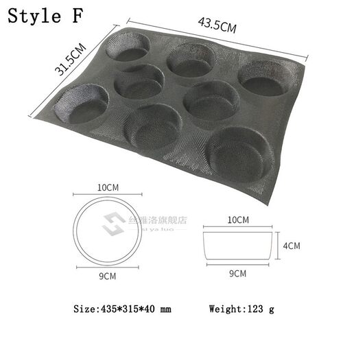 Meibum Round Bread Cookie Pizza Baking Mold Puff Hamburger B