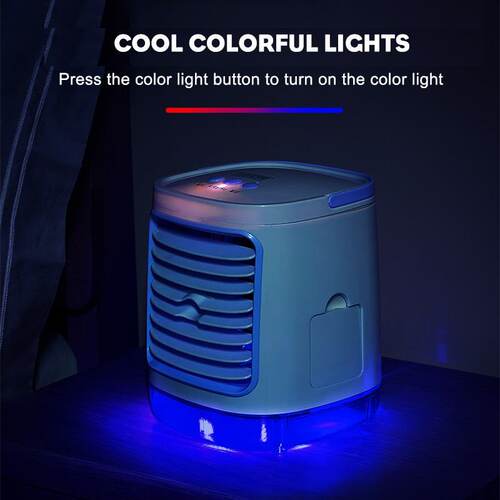 6W Portable Air Cooler Fan Mini USB Led Light Fan Air