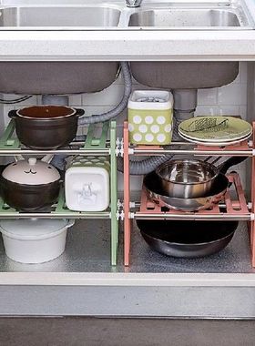 vanzlife Adjustable shelf under ground sink receive a rack