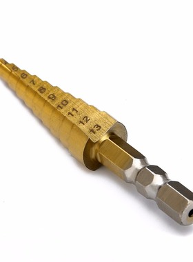 3-13mm 11 Steps HSS 1/4 inch Hex Shank Step Cone Drill Bit C