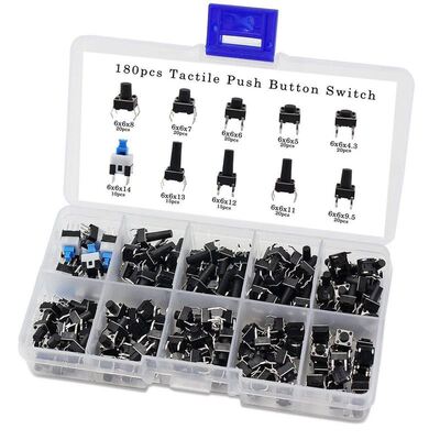 10 kinds Values 180PCS Tactile Push Button Switch micro-trig
