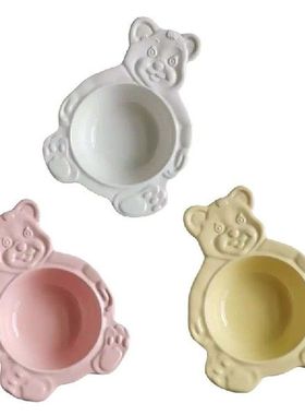 Korean Ins Style Retro Cute Bear Bowl Dessert Bowl Cereal